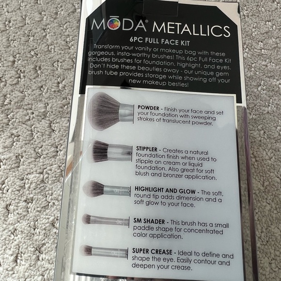 6pc silver brush set - Picture 2 of 2